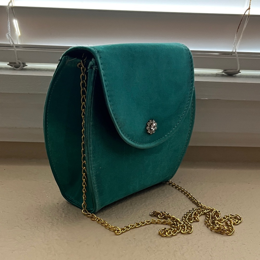Elegant Teal Green Evening Clutch - Picture 2 of 4